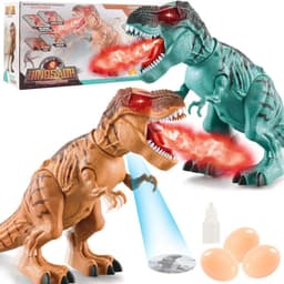 image-Children's Electric Spray Egg Laying Dinosaur Toy With Light And Sound Effect