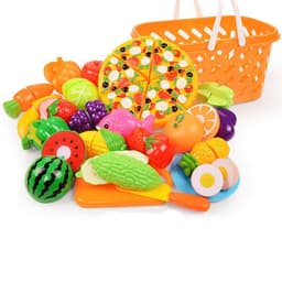 image-Vegetables And Fruits Children Kitchen Toy Set