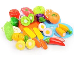 image-Vegetables And Fruits Children Kitchen Toy Set