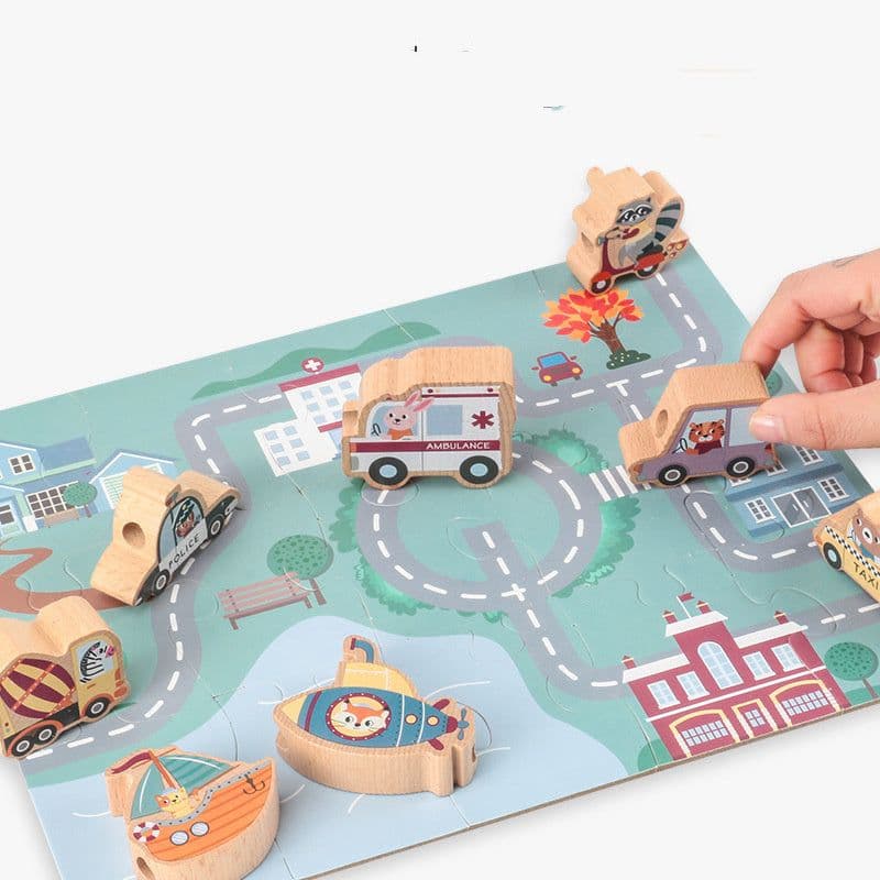 image-Large Wooden Vehicles For Early Education Of Young Children