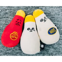 image-A Small Bottle Of Mayonnaise And Ketchup To Accompany The Sleeping Dog With A Sound Toy