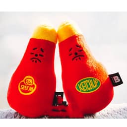 image-A Small Bottle Of Mayonnaise And Ketchup To Accompany The Sleeping Dog With A Sound Toy