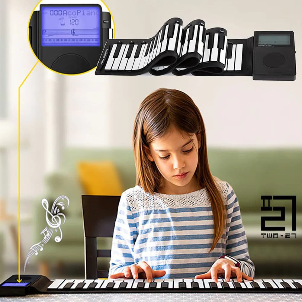 image-E Piano Flexible 88-key Digital Roll Up Hand Roll-Up Cheap Kids Electronic 88 Keys Touches Keyboard Musical Instrument For Child