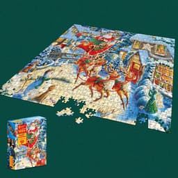 image-1000 Pieces Decompression Jigsaw Puzzles Christmas Santa Claus Paper Assembling For Adults Kids