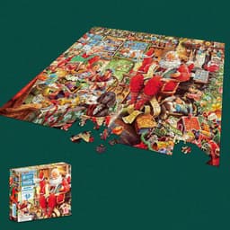 image-1000 Pieces Decompression Jigsaw Puzzles Christmas Santa Claus Paper Assembling For Adults Kids
