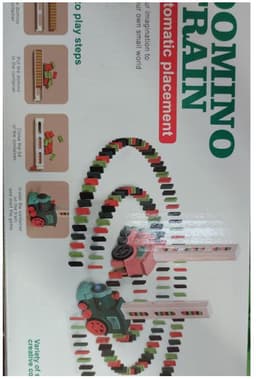 image-Domino Train Toys Baby Toys Car Puzzle Automatic Release Licensing Electric Building Blocks Train Toy