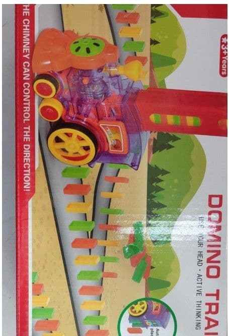 image-Domino Train Toys Baby Toys Car Puzzle Automatic Release Licensing Electric Building Blocks Train Toy