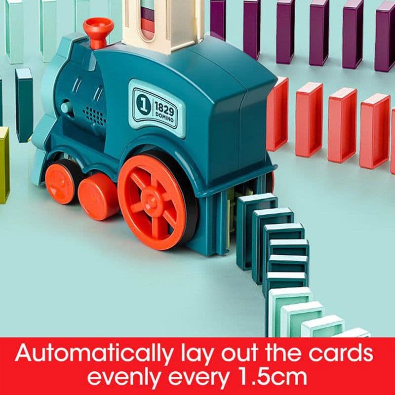 image-Domino Train Toys Baby Toys Car Puzzle Automatic Release Licensing Electric Building Blocks Train Toy