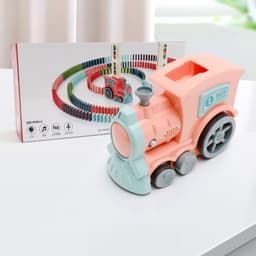 image-Domino Train Toys Baby Toys Car Puzzle Automatic Release Licensing Electric Building Blocks Train Toy