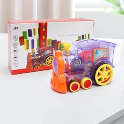 image-Domino Train Toys Baby Toys Car Puzzle Automatic Release Licensing Electric Building Blocks Train Toy