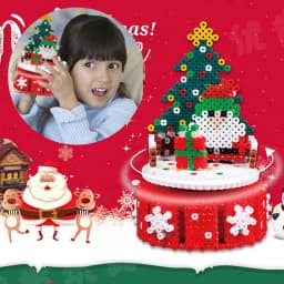 image-Educational Toy With Christmas Tree Shape Safe Non-Toxic DIY Jigsaw Puzzle Toy For Training Imagination And Creativity Kids Gift