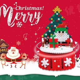 image-Educational Toy With Christmas Tree Shape Safe Non-Toxic DIY Jigsaw Puzzle Toy For Training Imagination And Creativity Kids Gift