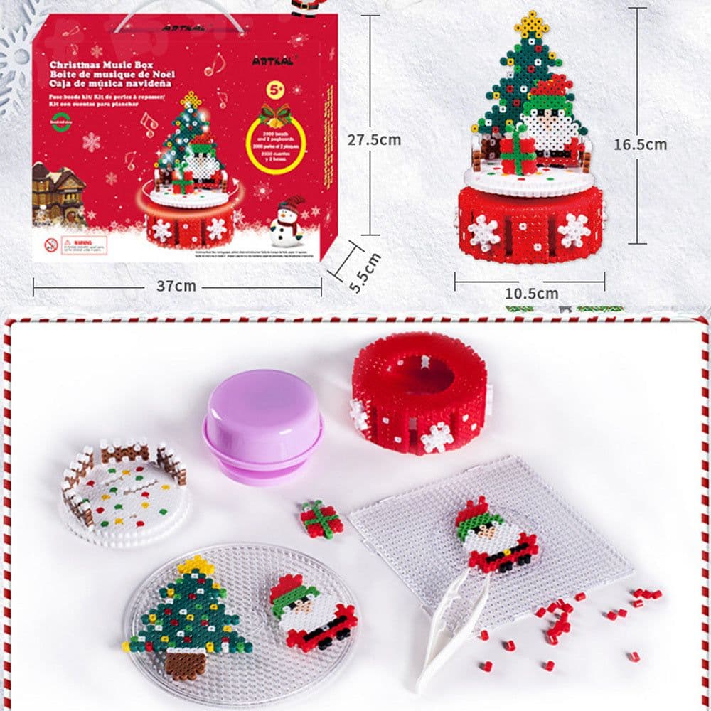 image-Educational Toy With Christmas Tree Shape Safe Non-Toxic DIY Jigsaw Puzzle Toy For Training Imagination And Creativity Kids Gift