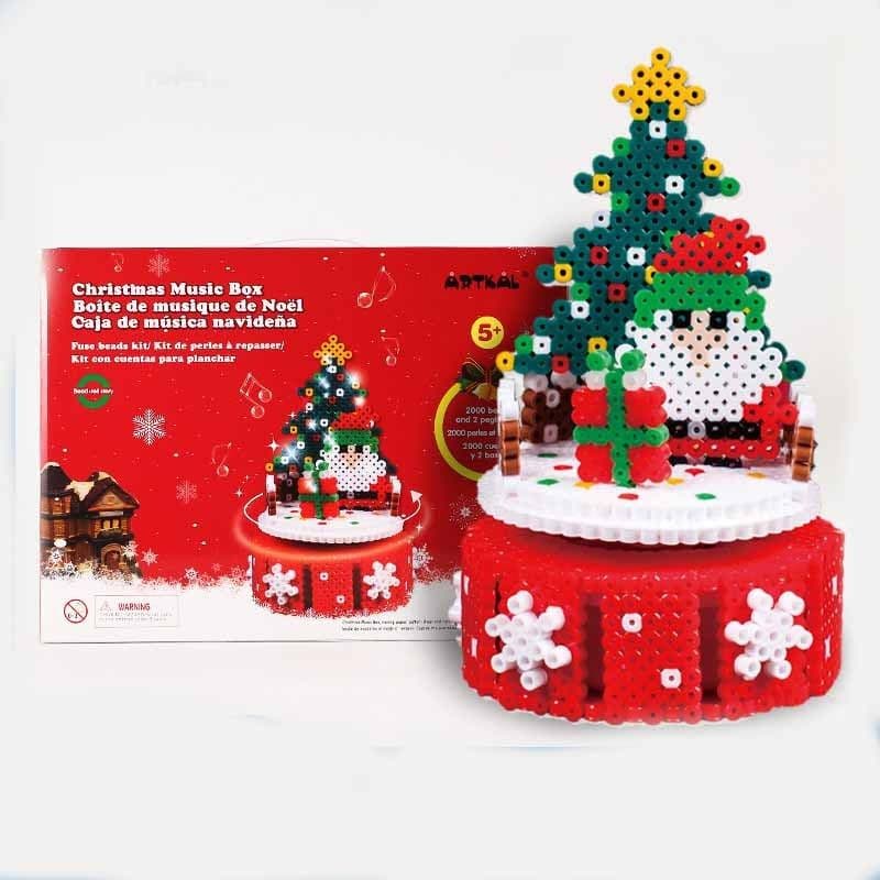 image-Educational Toy With Christmas Tree Shape Safe Non-Toxic DIY Jigsaw Puzzle Toy For Training Imagination And Creativity Kids Gift