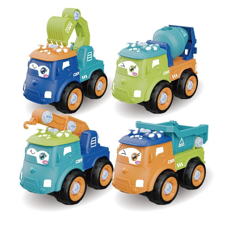 image-Children's Toy Plastic Detachable Construction Truck Boy Mixing Earth Truck Puzzle Detachable