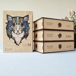 image-Wooden Alien Puzzle Lion Irregular Animal