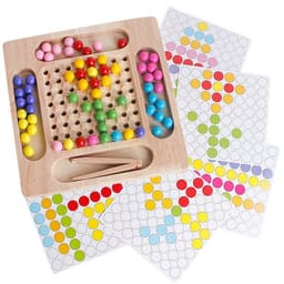 image-Color Bead Xiaoxiaole Parent-child Wooden Children's Educational Toys