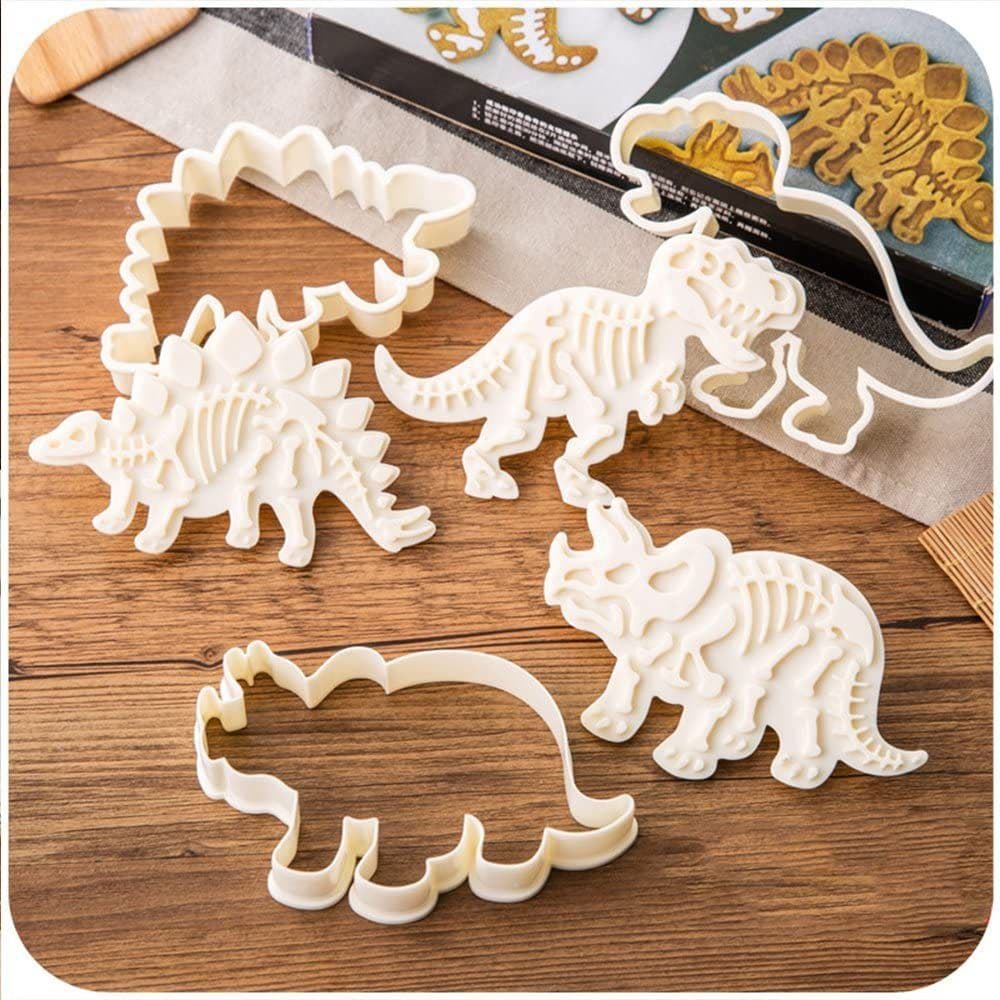 image-Dinosaur Biscuit Mould Sugar Craft Embossing Mold 3D Dessert Baking Mold Fondant Decoration Tool