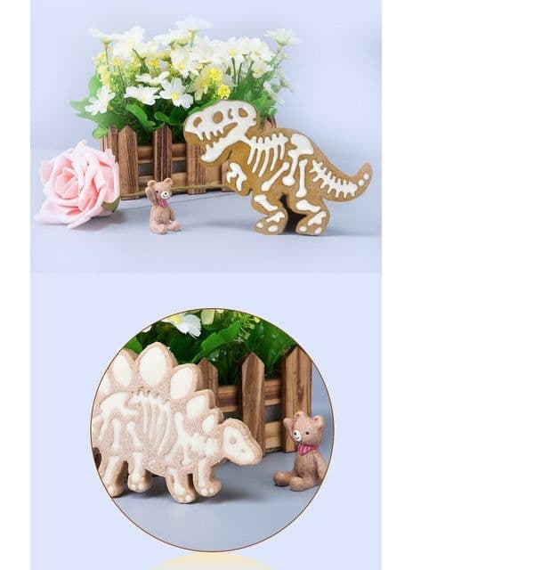 image-Dinosaur Biscuit Mould Sugar Craft Embossing Mold 3D Dessert Baking Mold Fondant Decoration Tool