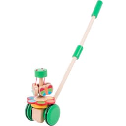 image-Children's Simple Wooden Toddler Stroller Toy
