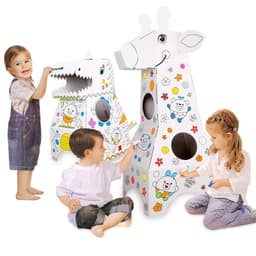 image-Handmade Doodle Model Children's Cardboard Toys