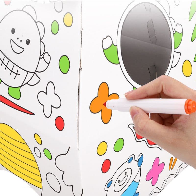 image-Handmade Doodle Model Children's Cardboard Toys