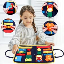 image-Children's Educational Felt Education Dressing Learning Board
