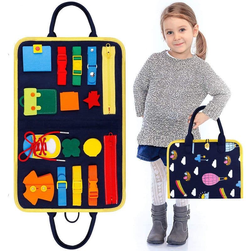 image-Children's Educational Felt Education Dressing Learning Board