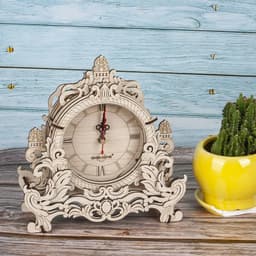 image-Wood Color Fashion Creative Wooden Clock 3D Puzzle