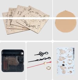 image-Wood Color Fashion Creative Wooden Clock 3D Puzzle