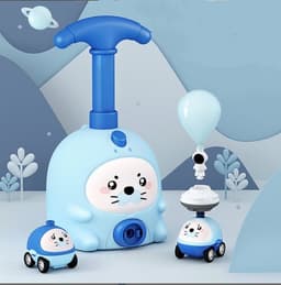 image-Balloon Car Toys For Babies 2 To 4 6 Years Kids Educational Air Power Balloon Car Launch Tower Montessori Toy For Children Gift