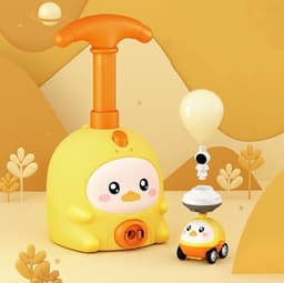image-Balloon Car Toys For Babies 2 To 4 6 Years Kids Educational Air Power Balloon Car Launch Tower Montessori Toy For Children Gift