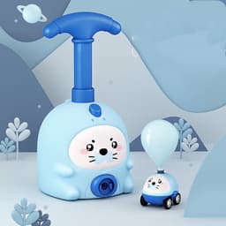 image-Balloon Car Toys For Babies 2 To 4 6 Years Kids Educational Air Power Balloon Car Launch Tower Montessori Toy For Children Gift