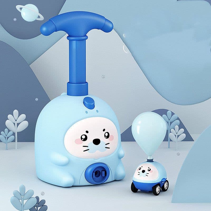 image-Balloon Car Toys For Babies 2 To 4 6 Years Kids Educational Air Power Balloon Car Launch Tower Montessori Toy For Children Gift