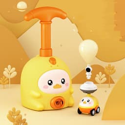 image-Balloon Car Toys For Babies 2 To 4 6 Years Kids Educational Air Power Balloon Car Launch Tower Montessori Toy For Children Gift