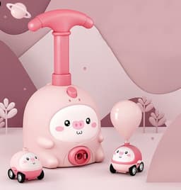 image-Balloon Car Toys For Babies 2 To 4 6 Years Kids Educational Air Power Balloon Car Launch Tower Montessori Toy For Children Gift