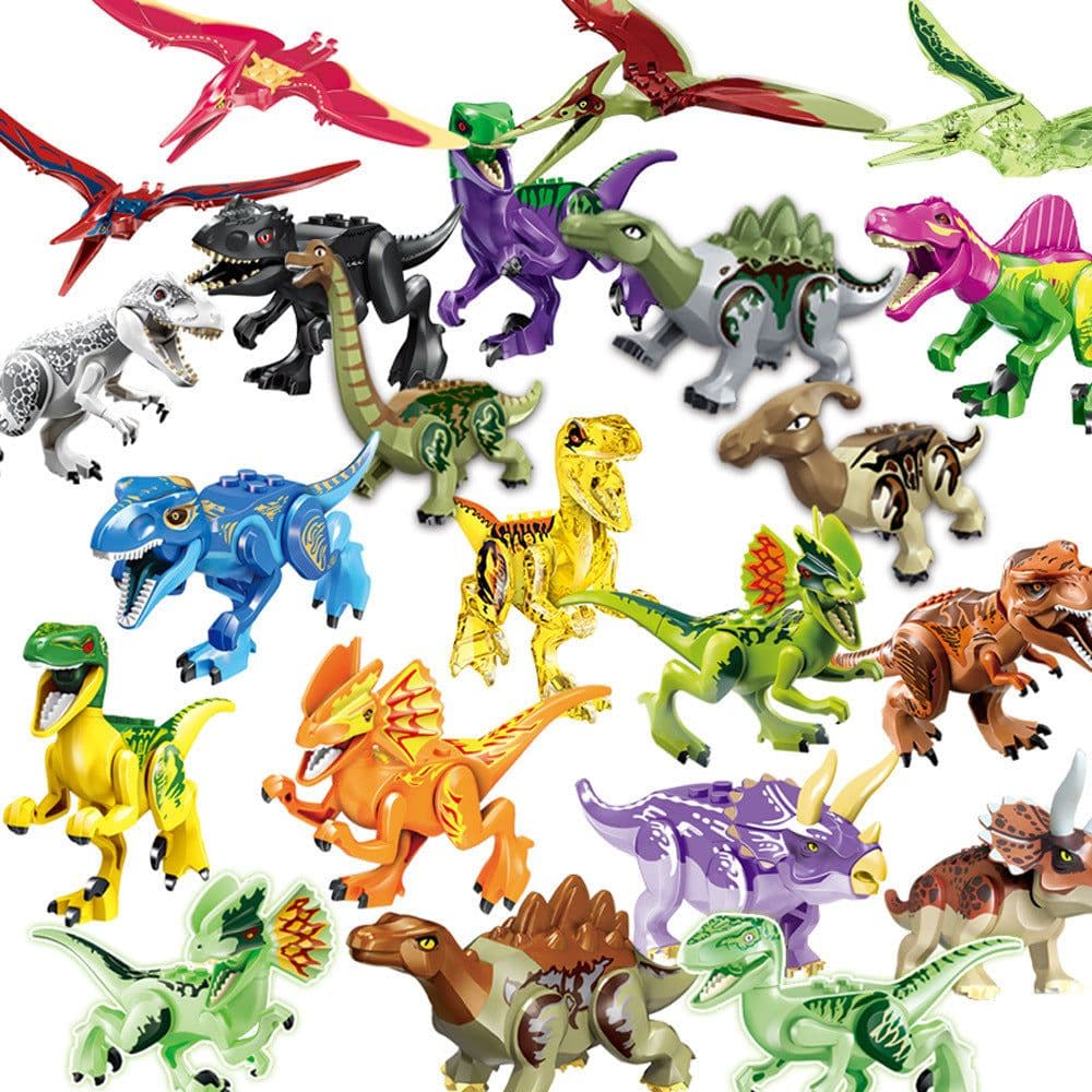 image-Jurassic Dinosaur Building Blocks Assembled Educational Toys