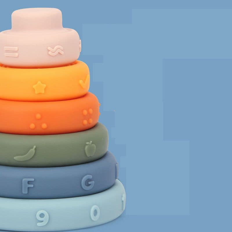 image-Six Stacked Jenga Squeezed And Called Children's Toys