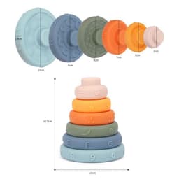 image-Six Stacked Jenga Squeezed And Called Children's Toys
