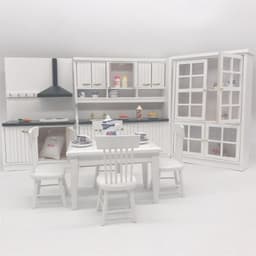 image-Mini Furniture Doll House Kitchen 12 Points Model