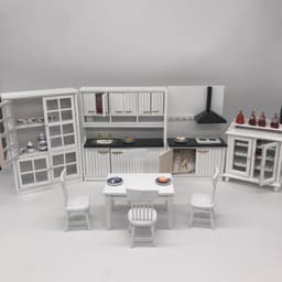 image-Mini Furniture Doll House Kitchen 12 Points Model