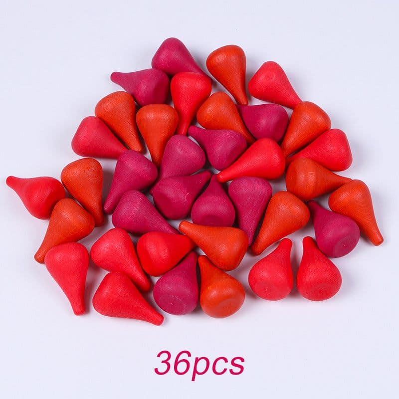 image-Mushroom Nail Rainbow Log Wooden Building Block Variety Toy