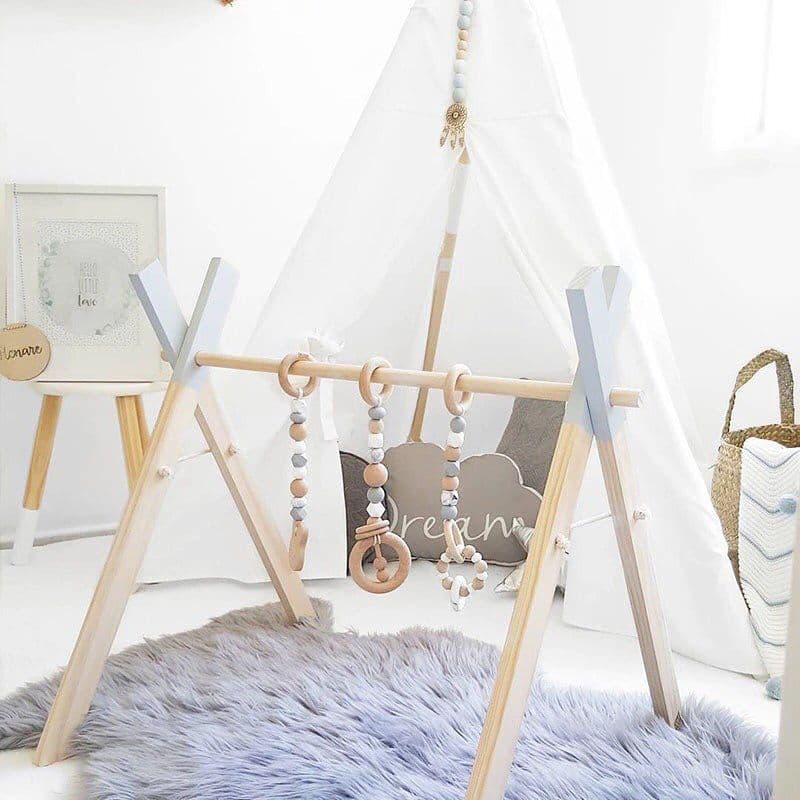 image-Wooden Baby Infant Fitness Frame Decorative Toys