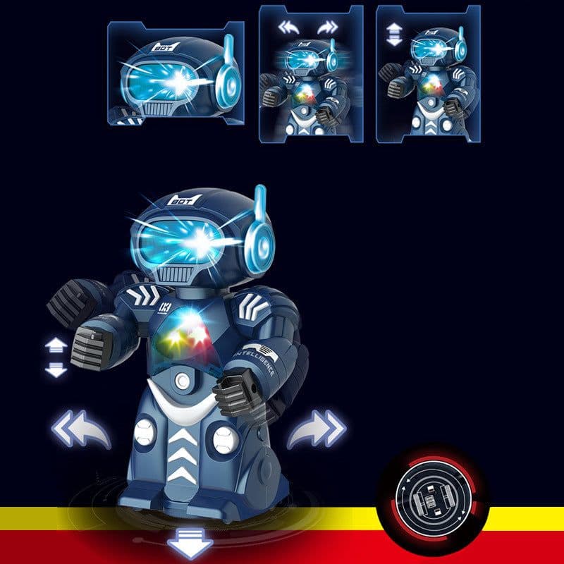 image-Steel Robot Light Music Children Boy Toy