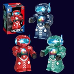 image-Steel Robot Light Music Children Boy Toy