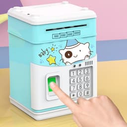 image-Simulation Fingerprint Sensor Children Piggy Bank Cartoon