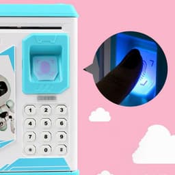 image-Simulation Fingerprint Sensor Children Piggy Bank Cartoon