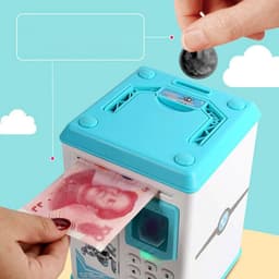 image-Simulation Fingerprint Sensor Children Piggy Bank Cartoon