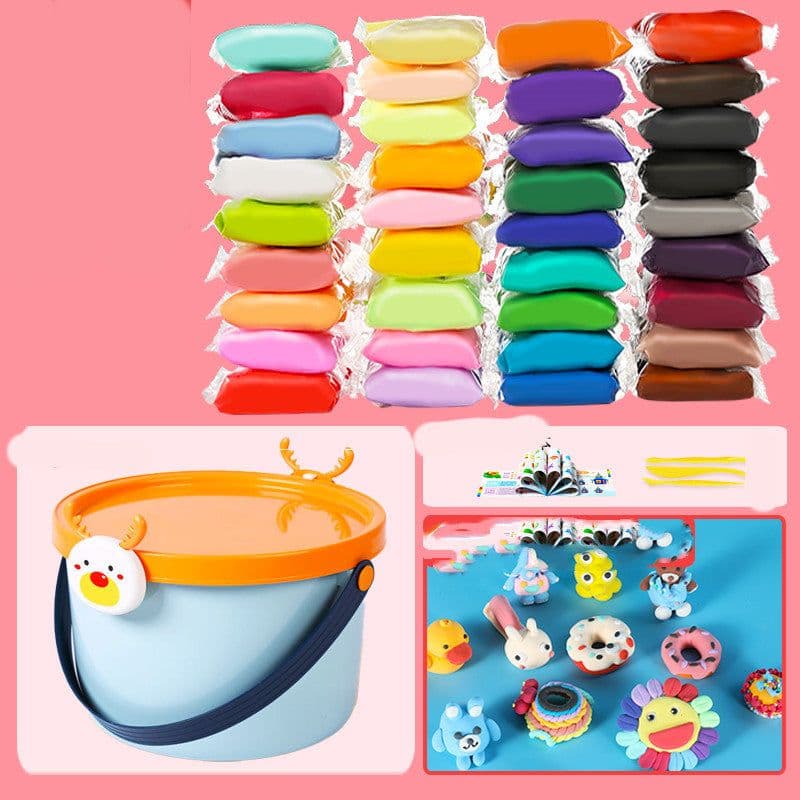 image-Ultra-light Clay 24-color Plasticine Non-toxic Space Colored Clay Children's Handmade Diy Clay Sand Toy Set