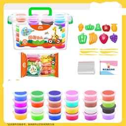 image-Ultra-light Clay 24-color Plasticine Non-toxic Space Colored Clay Children's Handmade Diy Clay Sand Toy Set